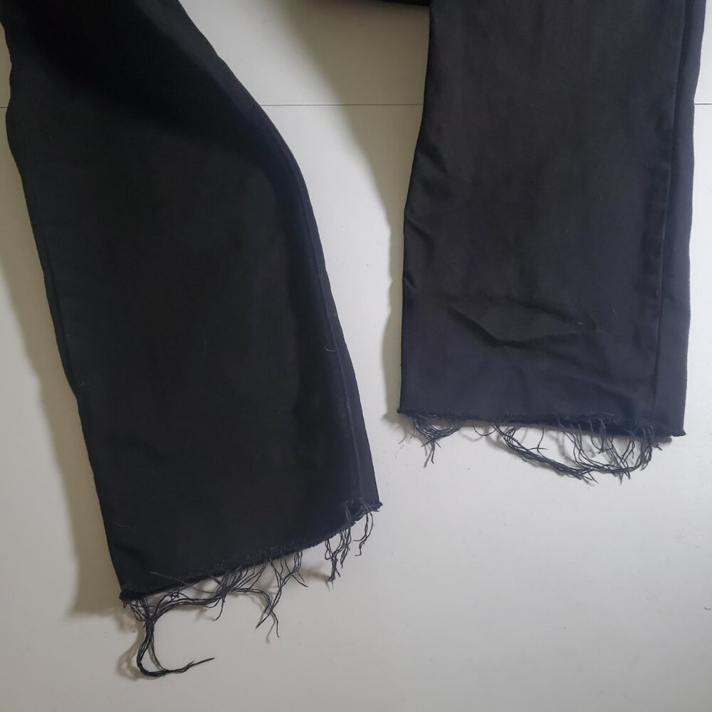 H&M Black Jeans Raw Hem Mens 34W - Picture 12 of 16